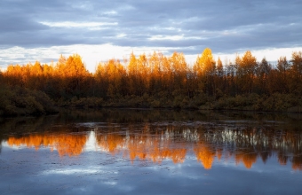 Iltavaloja_joella